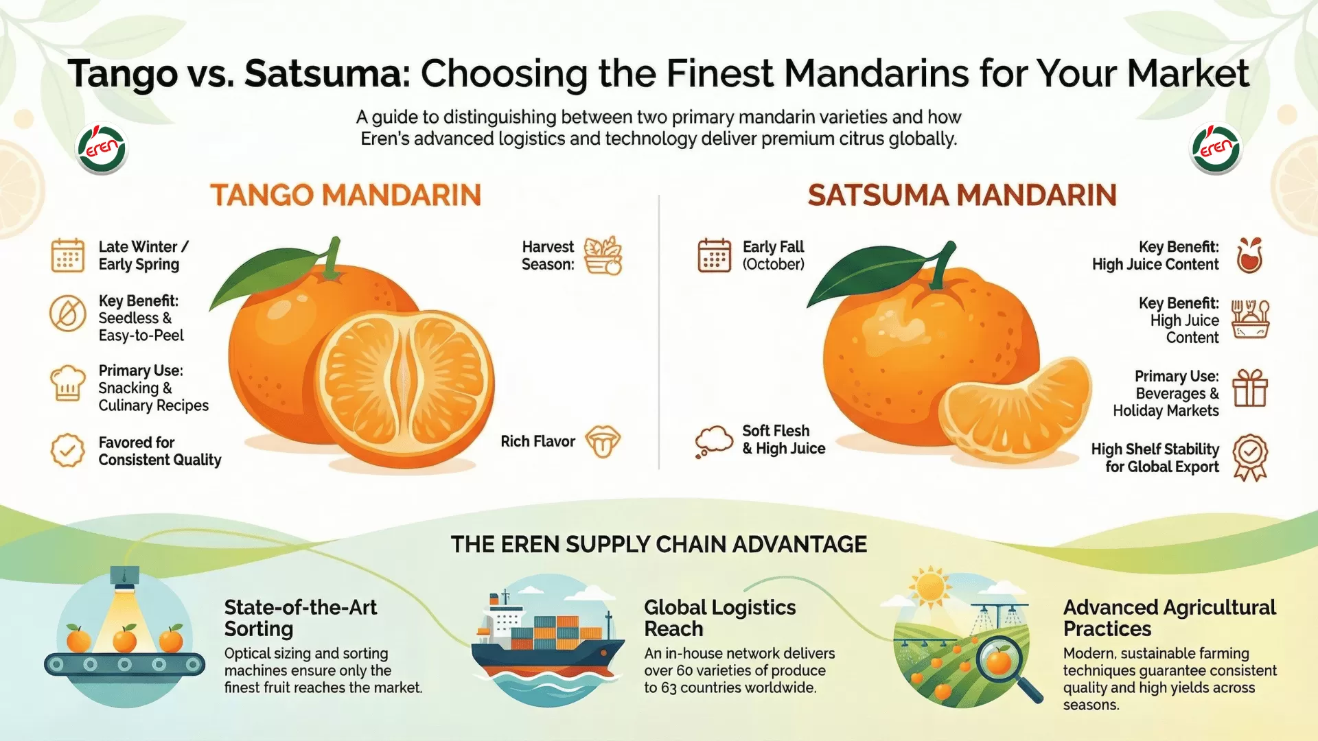 From tango mandarin to satsuma, enjoy the finest mandarin in the world.