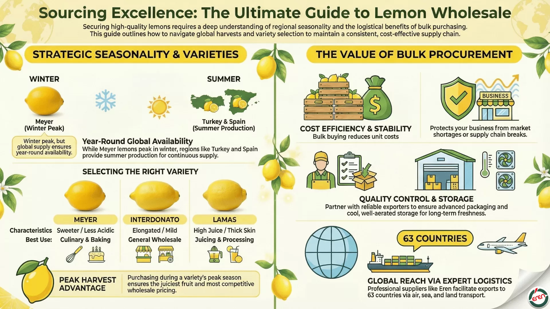 Lemon wholesale at its finest! Know when is lemon in season