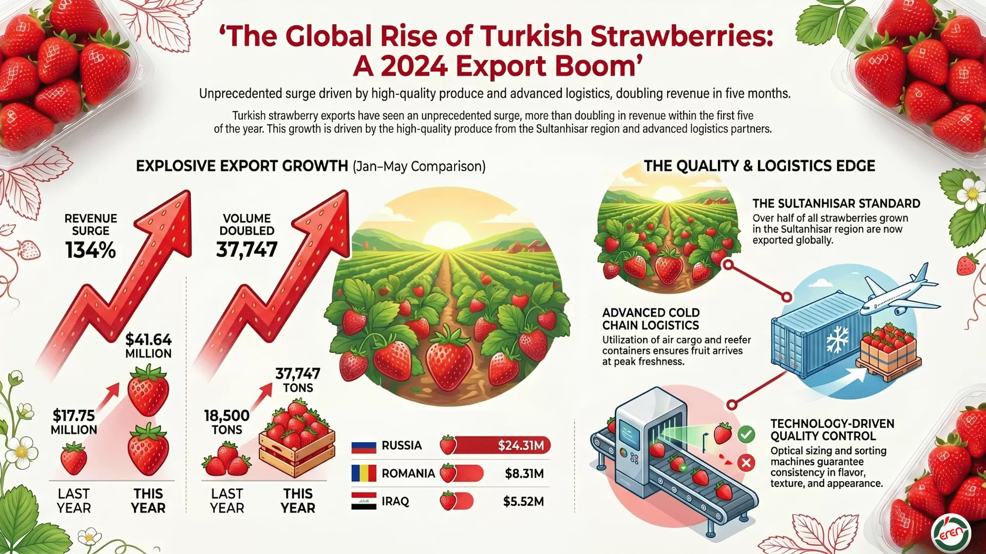 Turkish Strawberry Delights: Discover the Taste of Turkey Strawberries!