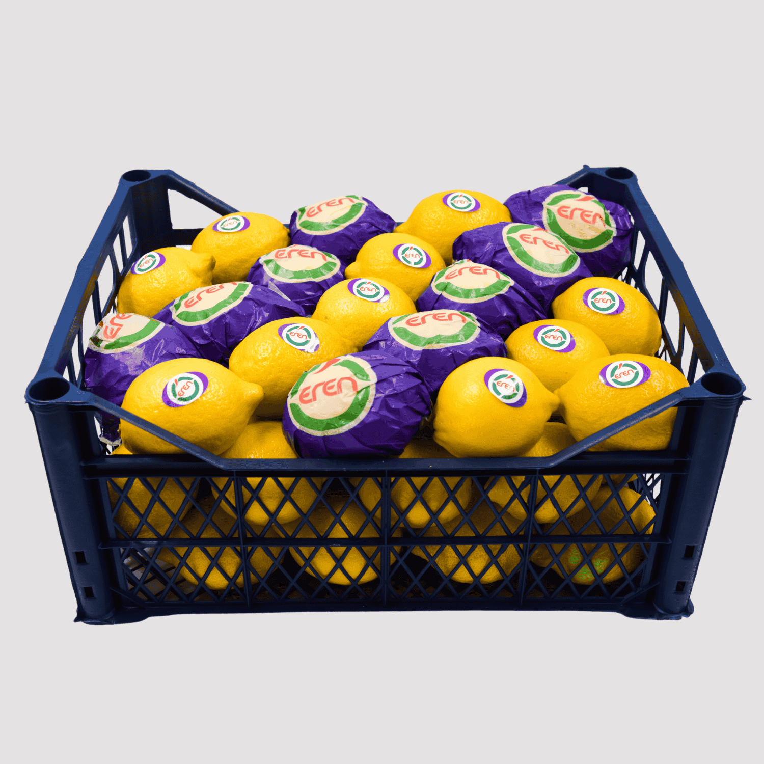 Freshly Harvested Lamas Lemons in Cartons - EREN Citrus Supplier